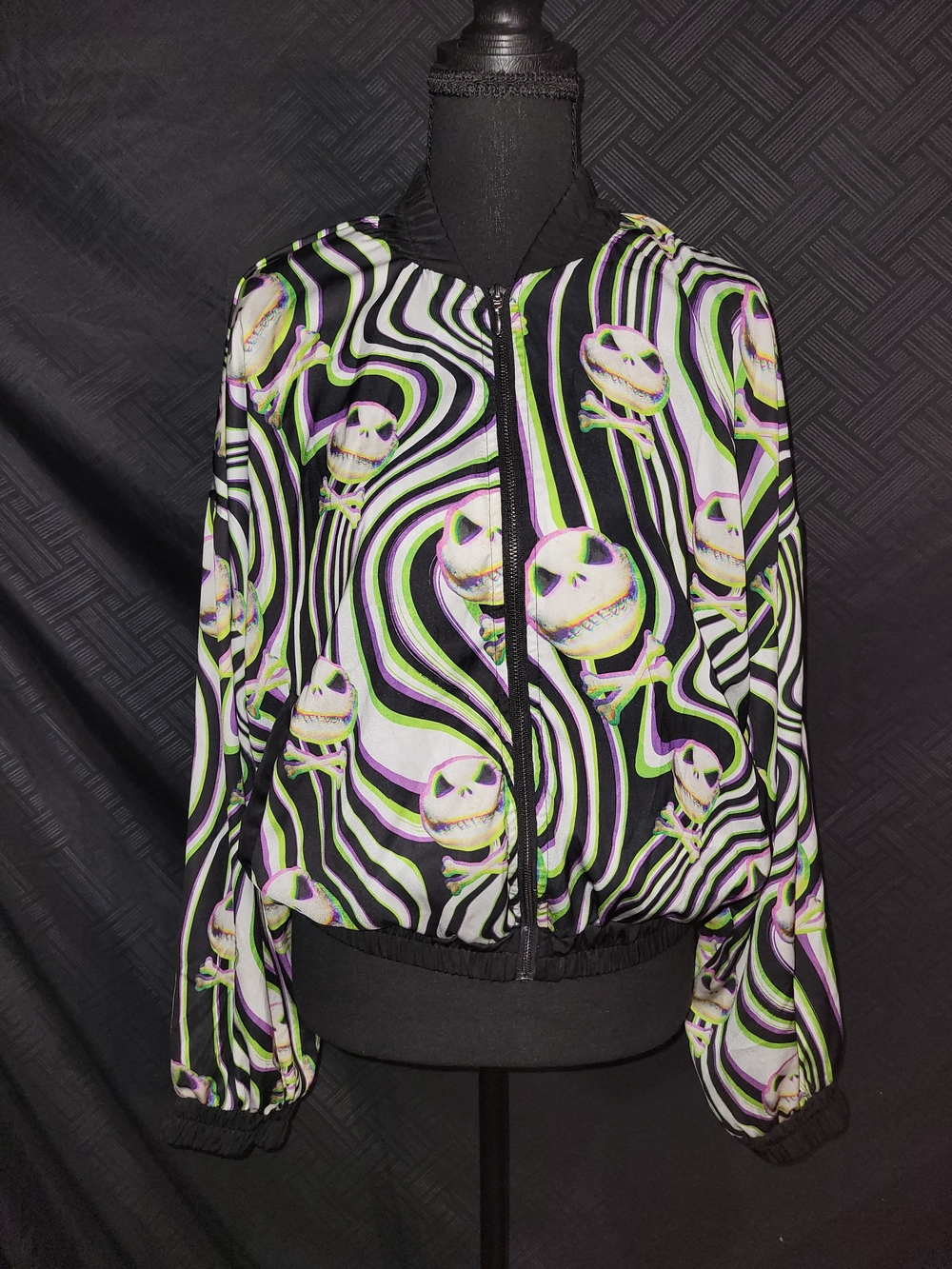 Disney Parks Jack Skellington Bomber Style Zippered Jacket with Pockets Medium